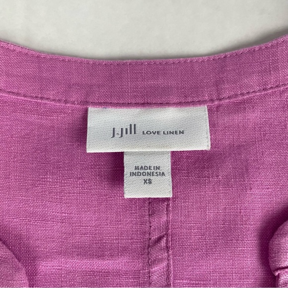 J. Jill Love Linen Pintucked Linen Shift  Dress Lavender Camilla Pink Size XS - Picture 11 of 15